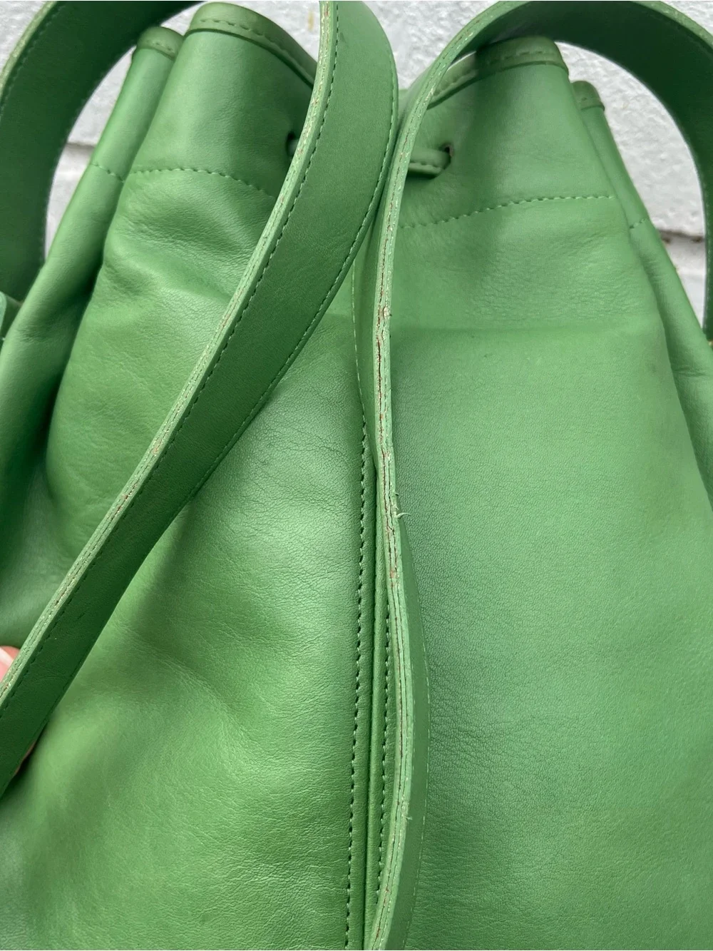 π Vintage 4151 Green Leaf Coach Thompson Drawstring Bucket Bag π - Picture 6 of 14